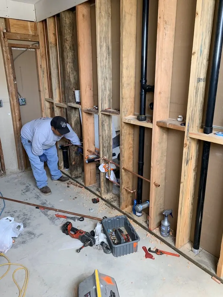 Commercial rough-in plumbing for Gas Line Repair in Durham